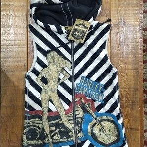 🍄🍄Harley Davidson Sleeveless Hoodie